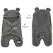 BlueSnail Newborn Receiving Blanket Baby Sleeping Wrap Swaddle 0-3 Months, 8-13 lbs (Gray)