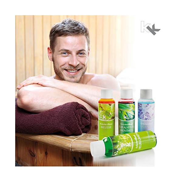 Ölbad-Set "Naturgarten" | Geschenk-Set Kräuterölbad | 4 x 100 ml/Flasche | Wohltuende Kräuterölbäder | Badeöl | – Bild 7