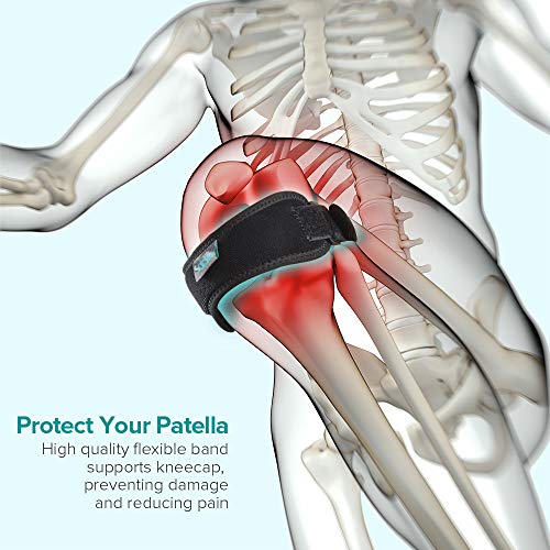 Knee Brace Patella Strap 2 Pack for Pain Relief, Running, Hiking, Trekking, Biking and Other Sports, FDA Registered by Sable - Thumbnail 2