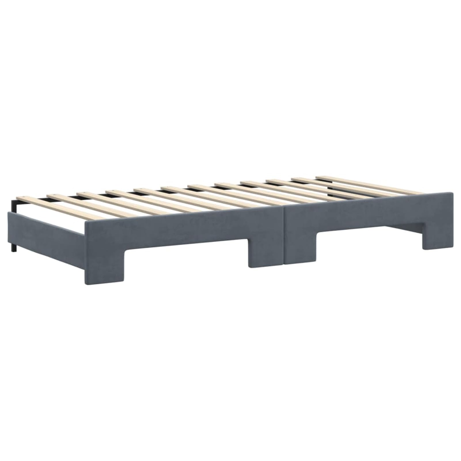 ATOMSTACK MAKER Divano letto pieghevole 2 in 1 con cassetti portaoggetti, rivestito in velluto grigio scuro, 229 x 110 x 68 cm, ideale per piccoli spazi e visite, materassi non inclusi