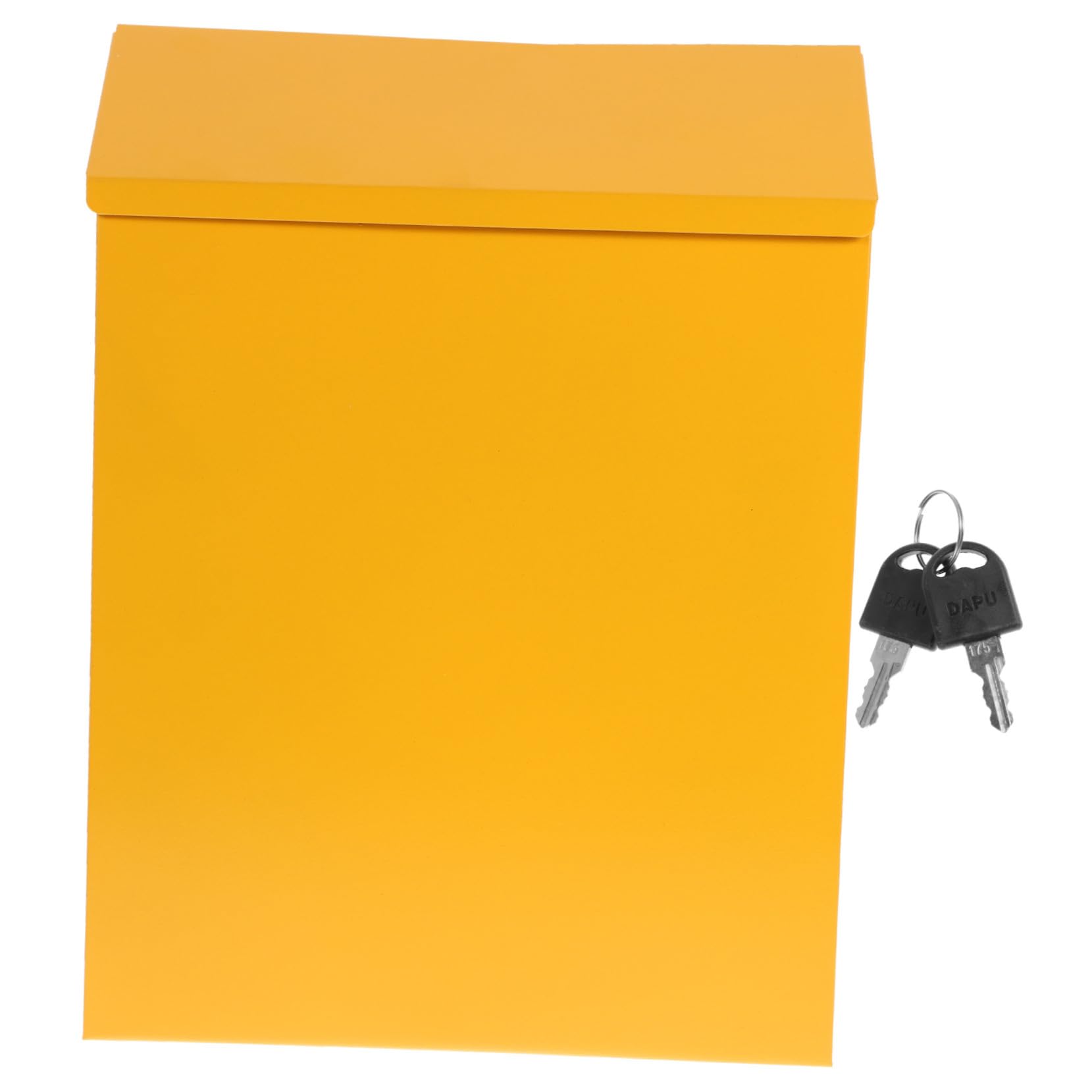 Abschließbarer Wandbriefkasten aus Eisen mit Großem Stauraum und Einfachem Design für Fabriken und Arbeitseinheiten Gelber Briefaufbewahrungsbox für Vertrauliche Post