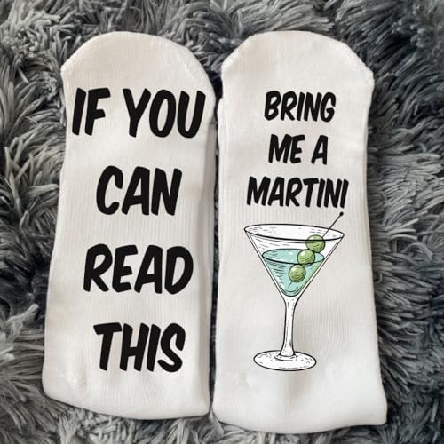 Funny Socks For Men and Women, Bring me a Martini, Men's Fun Cocktail Drinks, Socks For Him3