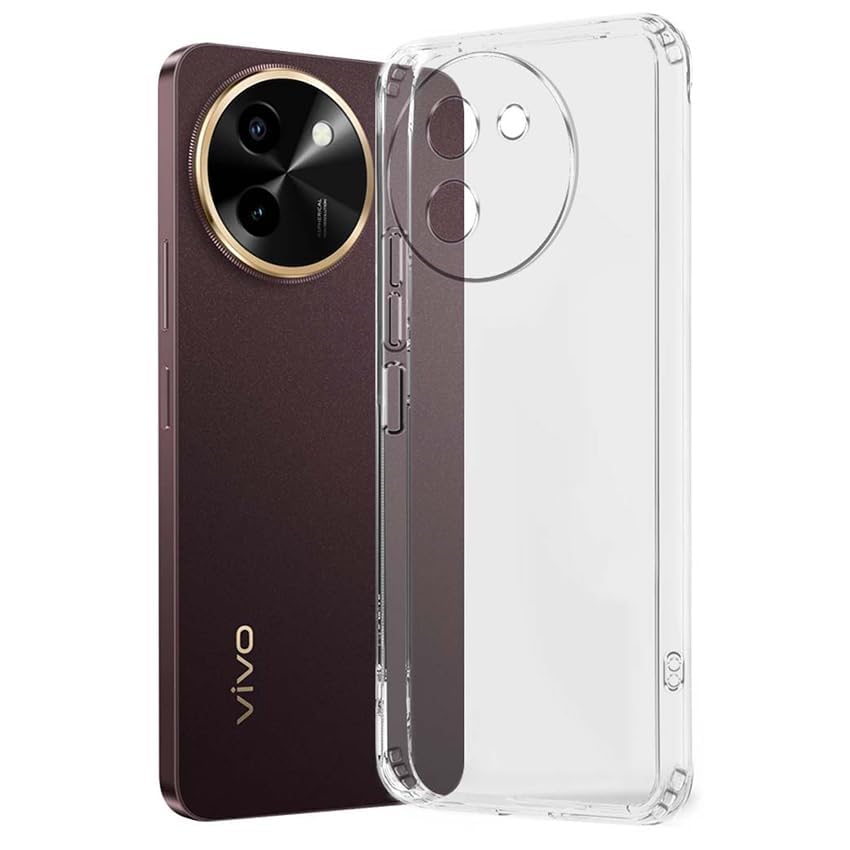 Image of Soft Silicone TPU Back Cover Compatible with Vivo T3x 5G