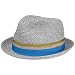 Produktbild Stetson Striped Ribbon Player Strohhut Strandhut Sommerhut Sonnenhut Pork Pie Damen/Herren - mit Kinnband Frühling-Sommer - S (54-55 cm) grau