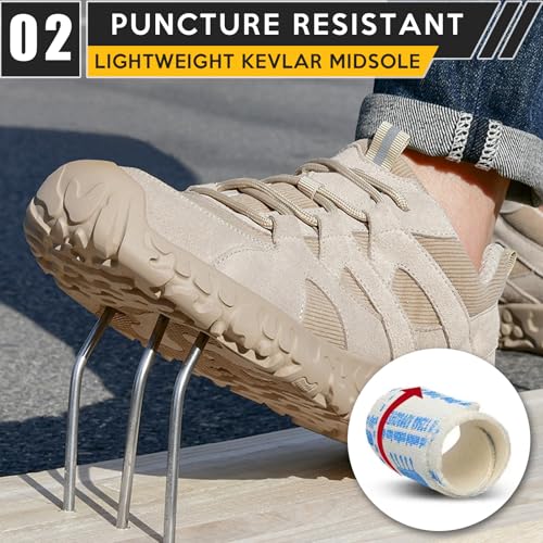 Image of Steel Toe Shoes for Women Men - Lightweight Slip Resistant Safety Work Shoe with Impact & Puncture Resistance for Protection