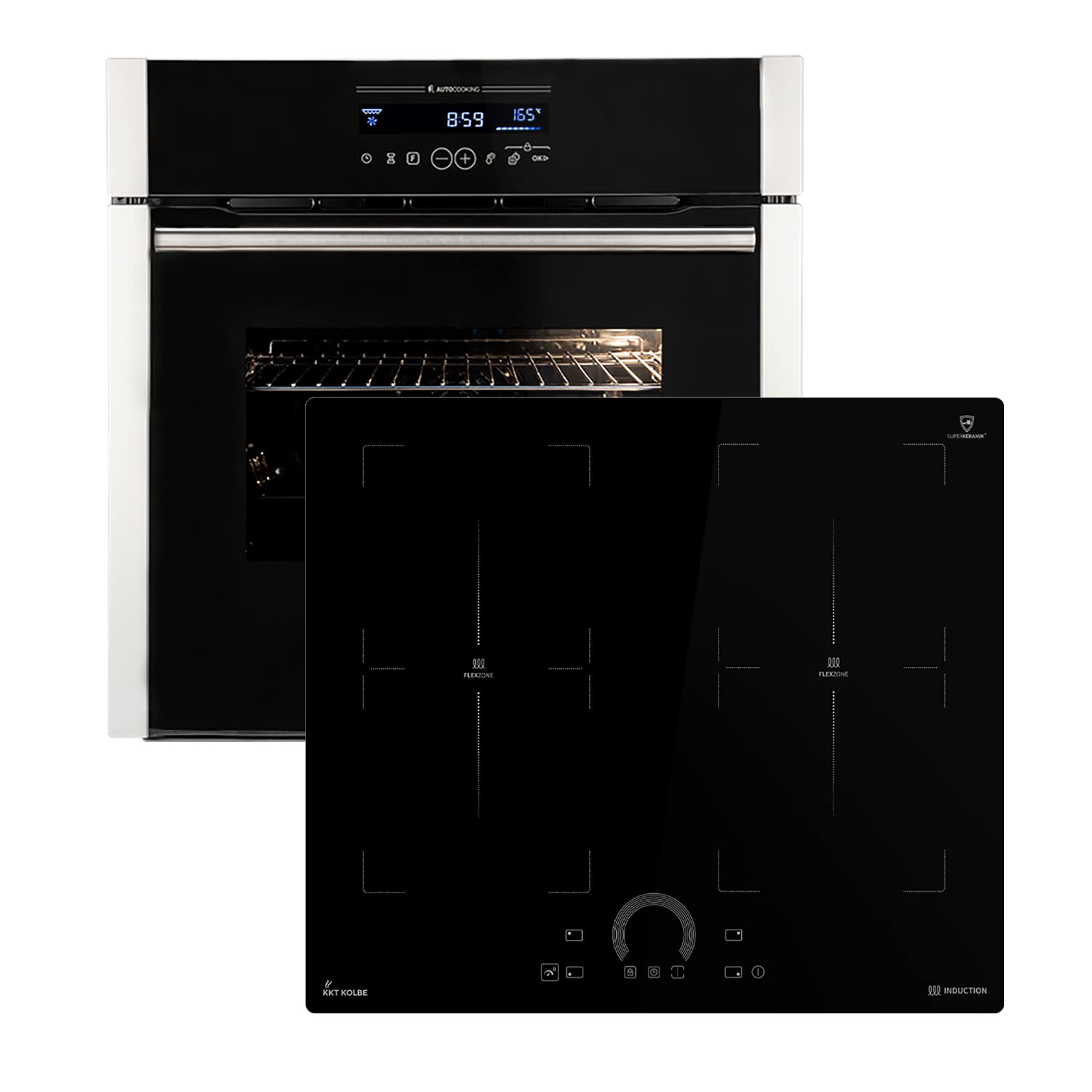 KKT KOLBE piekarnik elektryczny do zabudowy 60cm EB8016ED + 59 cm płyta indukcyjna IH85904FZ / gorące powietrze/grillowanie/szuflady teleskopowe/katalizator/flex strefa / SET8016IH594FZ