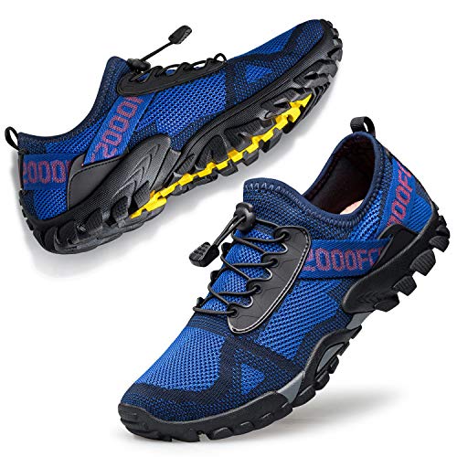 FANDEE Men's Trail Running Shoes Barefoot Shoes Minimalist Cross Training Fitness Athletic Hiking Trekking Toes Sneakers Workout Footwear
