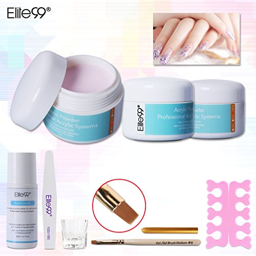 Elite99 3 Colors Acrylic Powder Liquid Brush Pen File Finger Separator Dappen Dish Nail Art Sets Extension Tips Elite99 3 Colors Acrylic Powder Liquid Brush Pen File Finger Separator Dappen Dish Nail Art Sets Extension Tips