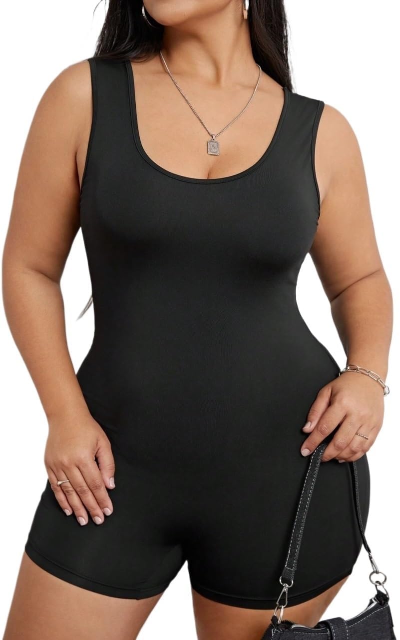 Rompers for Women Summer 2026 Plus Size Sleeveless Short Jumpsuit, Summer