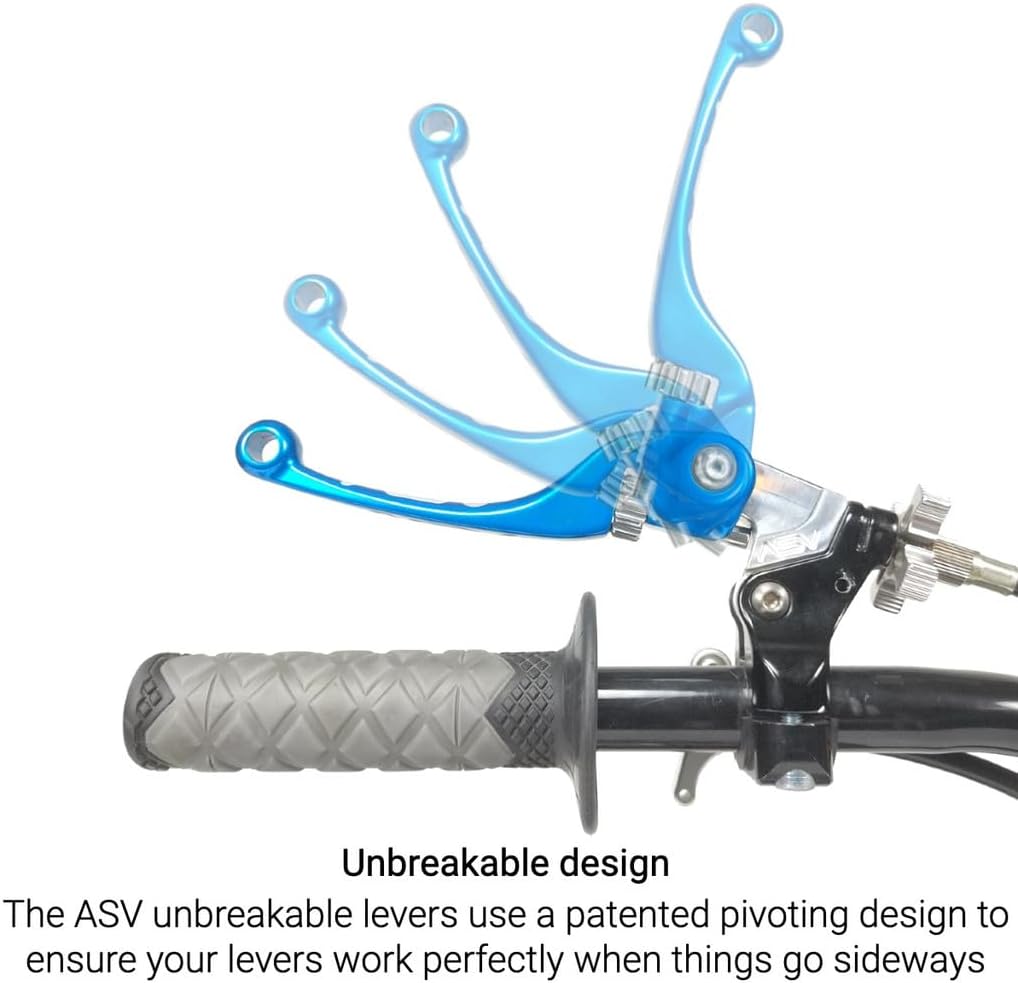 ASV F3 Series Unbreakable Front and Rear Brake Levers for Yamaha PW50 (2004-2024) (Orange) - RFF30303-o