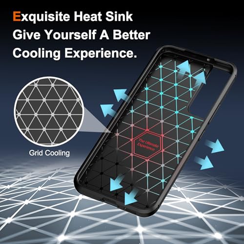 Coque Samsung S22 protection mince en TPU texture carbone noir