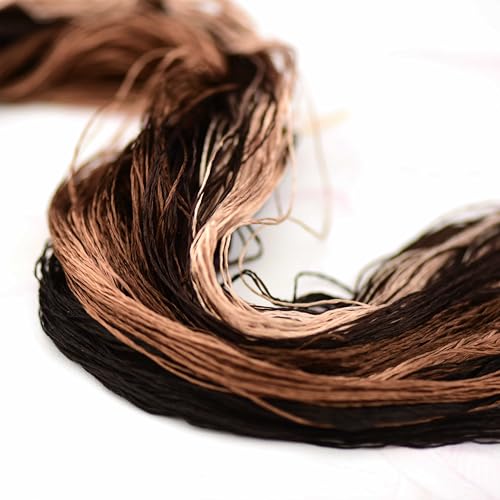 Image of 4 Skeins Mulberry Silk Floss Embroidery Thread Floss-Cross Stitch Threads China Silk Woven Jewelry Threads DIY Sewing Kits (04)