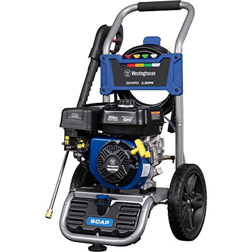 Westinghouse Outdoor Power Equipment WPX3200 Gas Powered Pressure Washer 3200 PSI and 2.5 GPM, Soap Tank and Five Nozzle Set, CARB Compliant