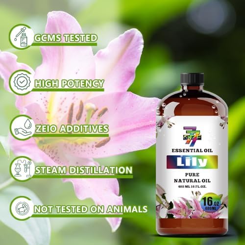 Image of Lily Essential Oil for Diffuser Massage Cleaning, Lily Oil 16 fl oz