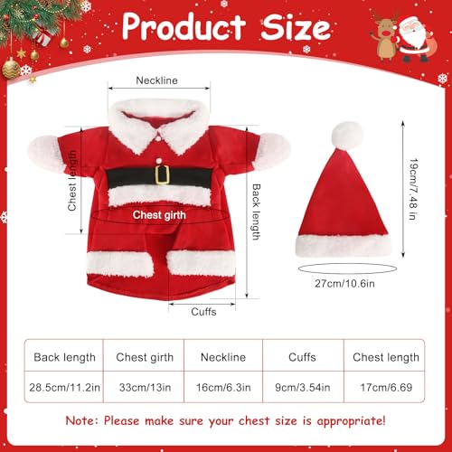 Hundekostüme Weihnachten, Katze Hund Weihnachtskostüm mit Nikolausmütze Weihnachtshund Cosplay Outfit, Weihnachten Haustier Umhang für Neujahr Lustige Anzieh Haustierpartys Bekleidung Anzüge