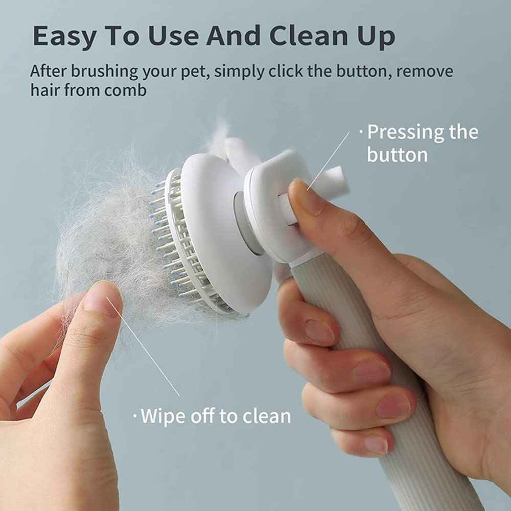 Capelli per Animali Domestici Deshedding Pettine Skin-Friendly Grooming Brush Soothing Massage Pennello per Animali Domestici per Cani E Gatti Ioni Negativi