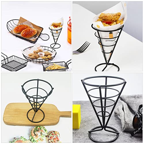IMIKEYA 2 Pçs Suporte Para Batatas Fritas Mini Suporte Para Batatas Fritas Cone Reutilizável Copo De