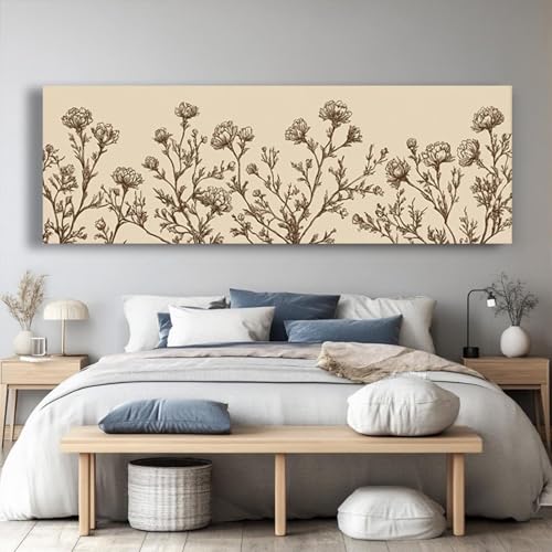 Tableau sur toile horizontal grand format 50x150cm sans cadre