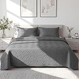 VIOPY Colcha Ligera matrimonial,210×240 CM,cubrecama Reversible,con 2 Funda de Almohada,edredones,Suave Tacto,Ligero y...