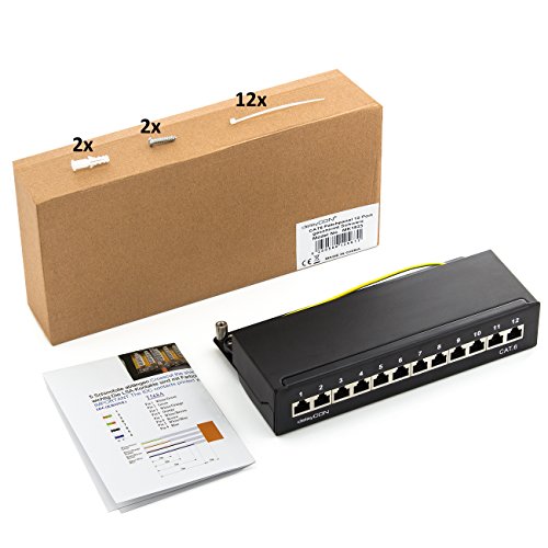 DeleyCON CAT6 Patch Panel 12 Porte del Desktop &