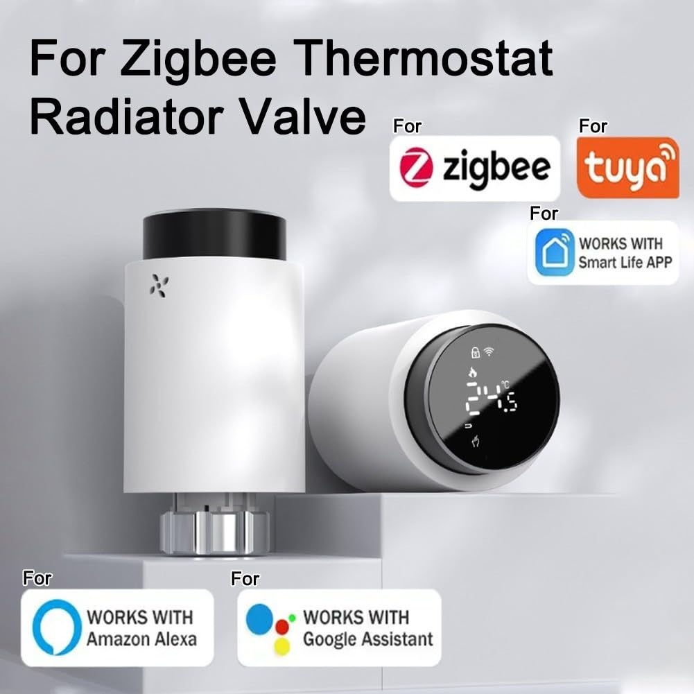 Valvola termostatica intelligente per termosifone per controllo della temperatura programmabile per Tuya Zig-bee 3.0 Termostato per il controllo del riscaldamento del radiatore