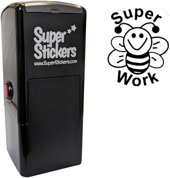 SuperStickers Stamper Solutions Super Work Bee Inked Stamper، أسود