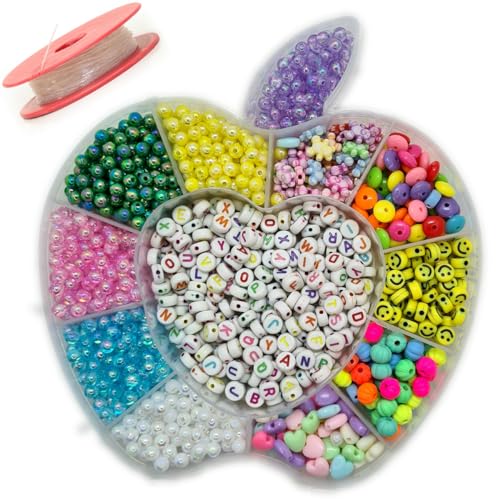 Maleta Kit Miçangas Infantil Para Pulseira + Silicone 10 M Pulseiras
