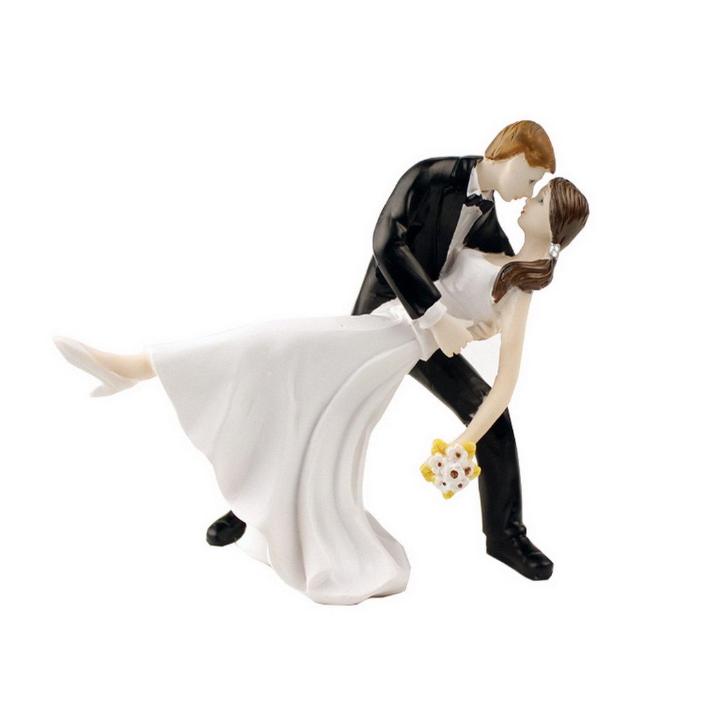 Acmede Multicoloured Acme A Romantic Dip Dancing Bride And Groom Couple Figurine Cake Toppers