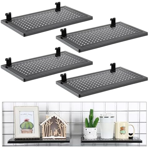 Coume 4 Pack Perforated Gridwall Shelves Cover