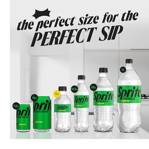 Image of Sprite Zero Sugar Lemon-Lime Caffeine-Free Soda Bottles, 12 fl oz, 8 Pack | Naturally flavored soft drink, zero calories,