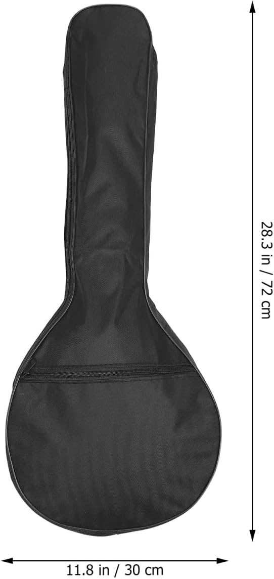 1Pc Mandolin Soft Case with Large Accessory Pocket and Adjustable Shoulder Strap Waterproof Resistent Thickened Cotton Guitar Case Gig Bag with Back Hanger Loop