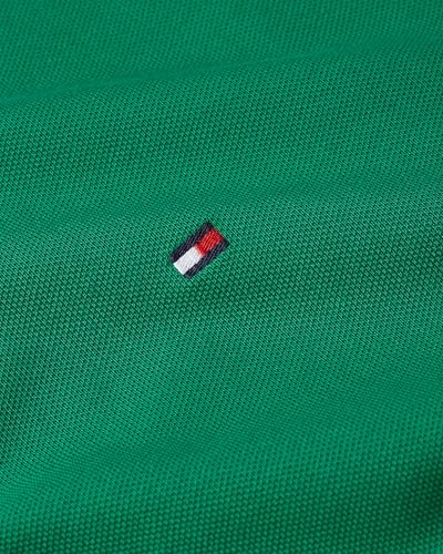 Image of Tommy Hilfiger Men's Short Sleeve Polo Shirts in Slim Fit with Stretch and Organic Pique Cotton
