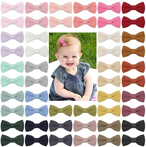 2 Inch Hair Bows For Baby Girls – Multi-Color Hair Clips, Toddler & Infant Headwear