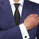 Material: 100% gewebte Seide Y&G A8052 Schwarz Krawatte Patterned Woven Seide Krawatte Manschettenkn?pfe Geschenk Idee F¨¹r Casual Set 2PT