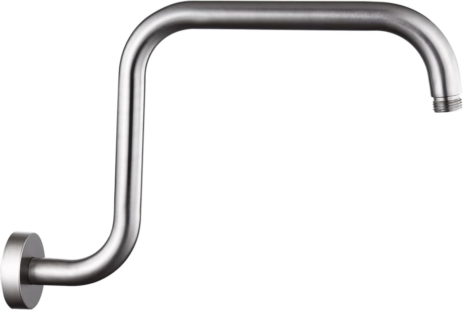 Shower Arm with Flange,13 Inch Stainless Steel S Shape High Rise Shower