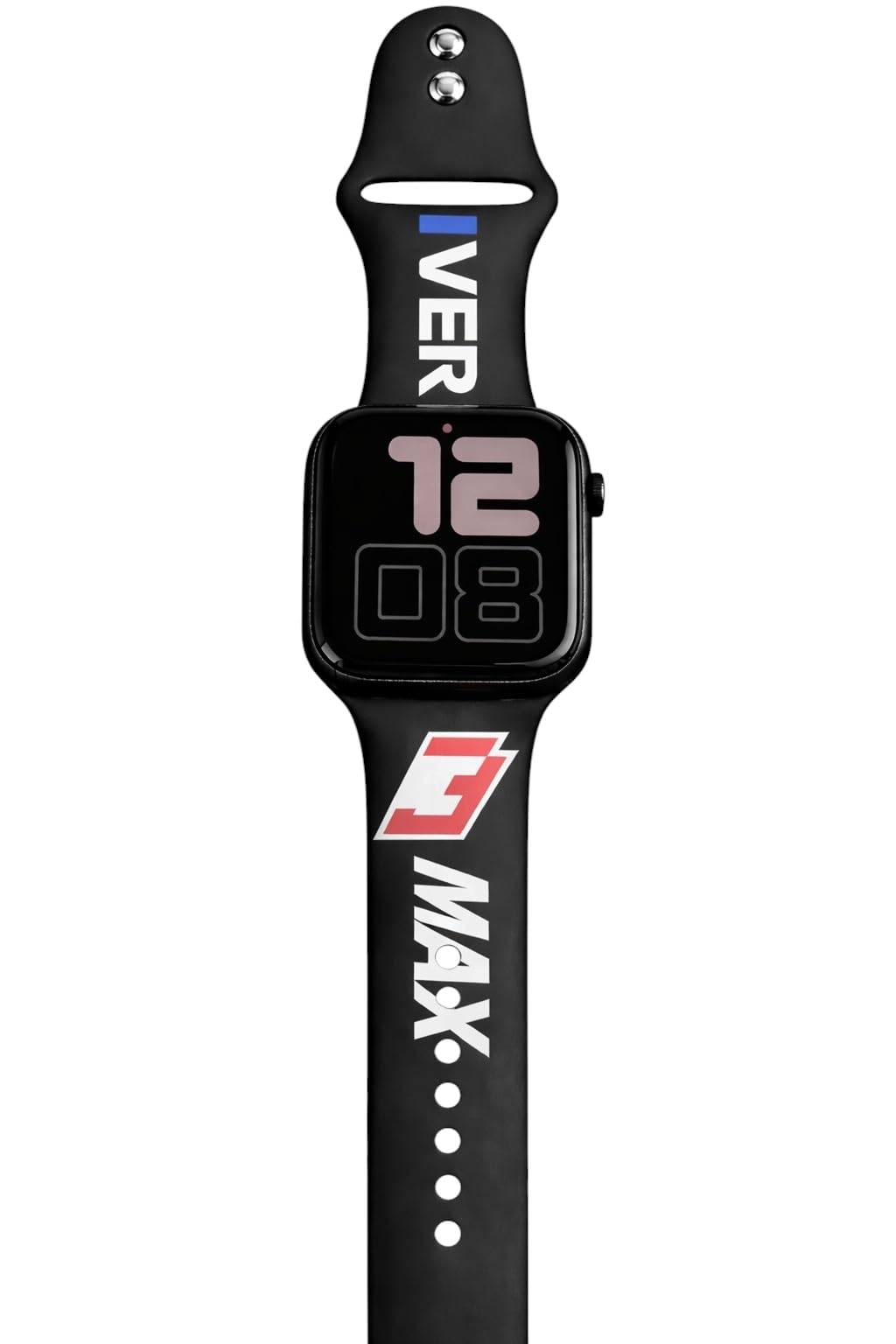 Max Racing - Correa de silicona suave Verstappen Roja, compatible con Apple Watch Series 7, 6, 5, 4, 3, 2, 1, SE, parafernalia, regalos de hermandad, correa deportiva compatible con correas de Apple