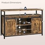 Yaheetech TV Stand, Entertainment Center with Storage Cabinets for 55 Inches TV, Barn Door TV Stand with Height Adjustable Shelves, Farmhouse TV Console for Living Room, 47 Inch - Image 5