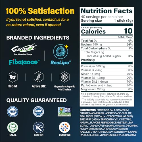 ZestLytes Salty Fruit Electrolyte Hydration Powder Sticks (40-pack, Sugar-Free) — view 4