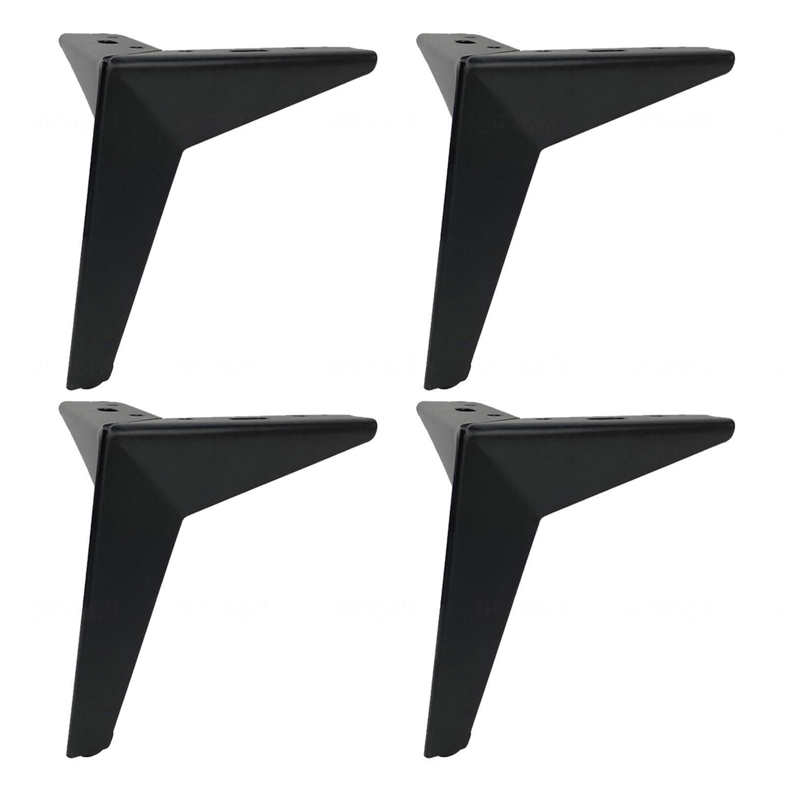 UYHBCNQD Metal Replacement Legs Set 4Pcs Furniture Legs Triangle Furniture Foot Bathroom Leg Extenders Table Feet Kitchen Support Legs(Nero,10cm(3.9in))