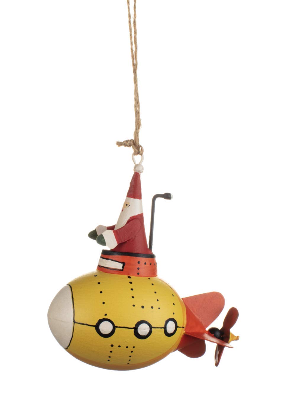 Shoeless Joe Yellow - Christmas Santa On Submarine Hanger