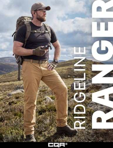 Image of CQR Men's Convertible Cargo Tactical Pants, Water Resistant Outdoor Hiking Pants, Zip Off Lightweight Stretch Work Pants