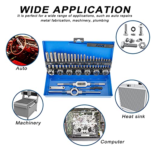 Toolly Tap And Die Set, 32Pcs Metric Hardened Steel Tool Set, Essential Threading & Rethreading Tool With Storage Case #TOP6