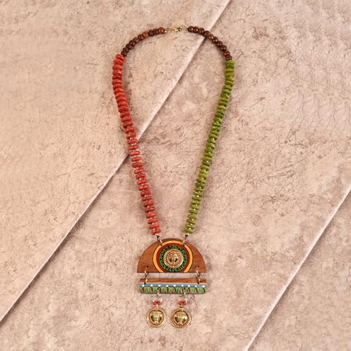 Image of AAKRITI ART CREATIONS Handcrafted Tribal Dhokra Necklace Collection | Royal, Pharaoh & Butterfly-Inspired Artisan Brass Statement Jewelry | Ethnic, Elegant & Artistic Necklaces for Women