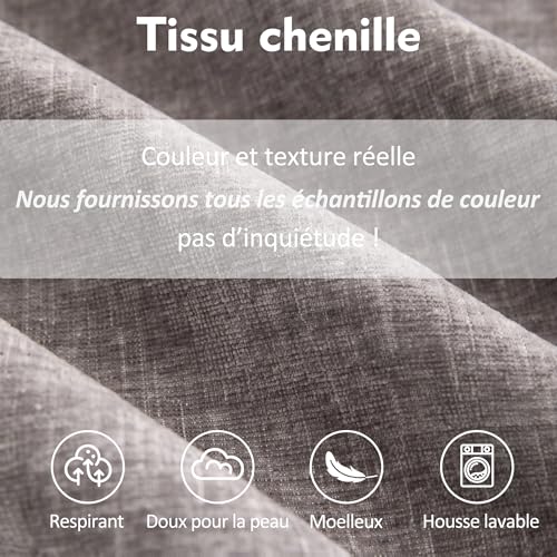 Litbird U-förmiges modulares Sofa 3-Sitzer Ecksofa mit Hocker, tiefes Sitzdesign, Cloud Couch für Wohnzimmer(Grau) – Bild 7