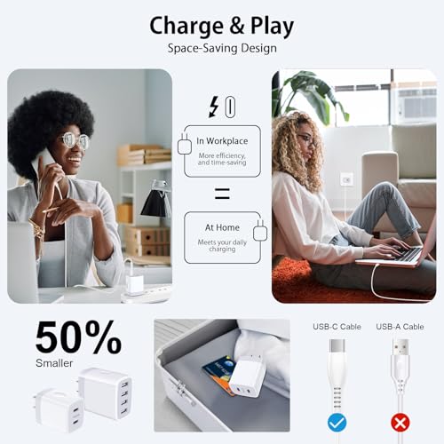 25W Samsung Fast Charger Type C for Samsung Galaxy A15 5G A14 5G A55 A35 A25 A54 A53 A03s S24 Ultra S23 FE S22 S21 Z Flip6,Google Pixel 9 Pro XL Fold,USBC Block Charger 6FT USB C to C Charging Cord - Thumbnail 6