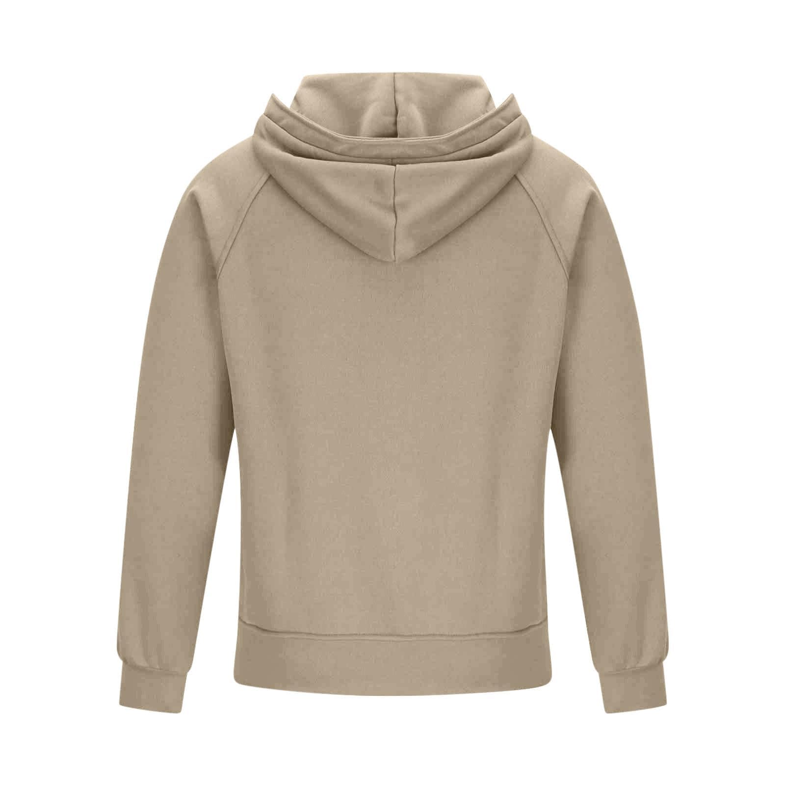Sweatshirt mit Kapuze Herrenpullover Warm Pullover Zipper Arbeitspullover Winter Sportshirt Langarm Sweatshirts für Herren