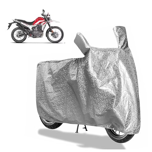 Image of Sulfar Bike Cover for Hero MotoCorp Xpulse 210 (Adventure /Dakar Ed.) | Waterproof, Dustproof & UV Protected | All Weather Two Wheeler Cover (Silver) New 2026 Variants