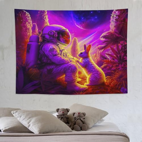 Tissu mural astronaute 150x200cm pour habiller un mur blanc sans peinture ni travaux