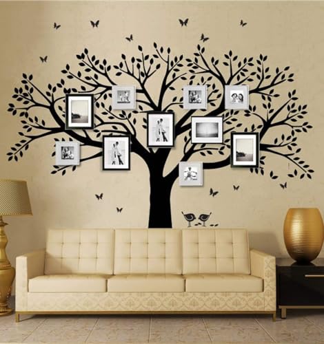 LSKOO Family Photo Frame Tree Wall Decals Family Tree Decal Living Room Home Decor (108