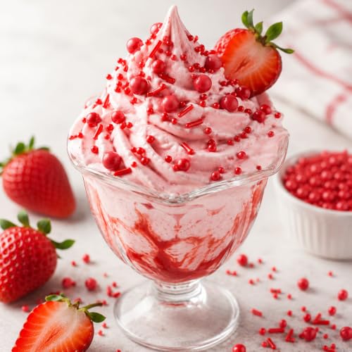 Image of Sprinkles for Cake Decorating Edible Pearls 10.8oz Red Pearl Sprinkles